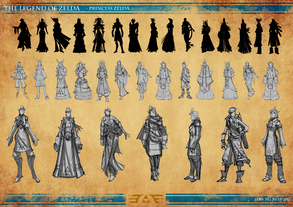 dogbomber:  Post Apocalypse Zelda, Part 2 A few developmental sketches on the characters,