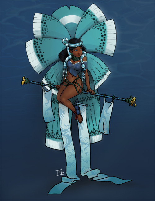 mermaidsofcolor:
“ not strictly a mermaid, but still awesome. Atlacamani is the Aztec goddess of waters and ocean storms. .
”