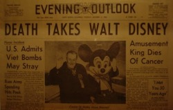 disneytrivia:  RIP Walt Disney December 5, 1901 – December 15, 1966 