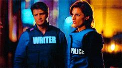 why-am-i-narrating:coffeesometime: a writer and his muse, fighting crime. They make Kevlar look so d