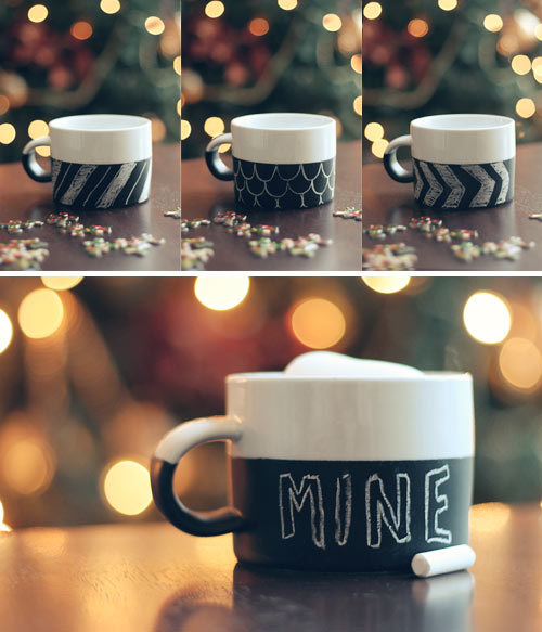 -uhhleeseeuhh:   do it yourself: chalkboard mug  