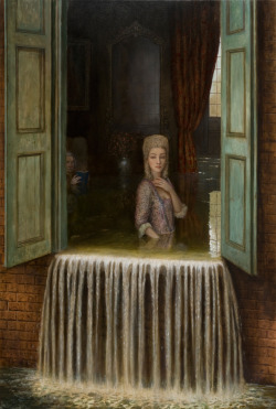 A Period Drama oil on canvas by Mike Worrall,