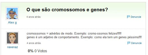 Enquanto isso no Yahoo respostas...