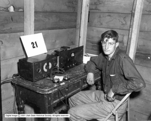 Ham Radio And Equipment Operator At Short Creek 