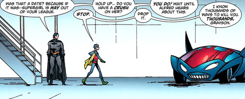 awyeahlongbox:  -lazarus: Superman/Batman #77  Damian crushing on every lady hero