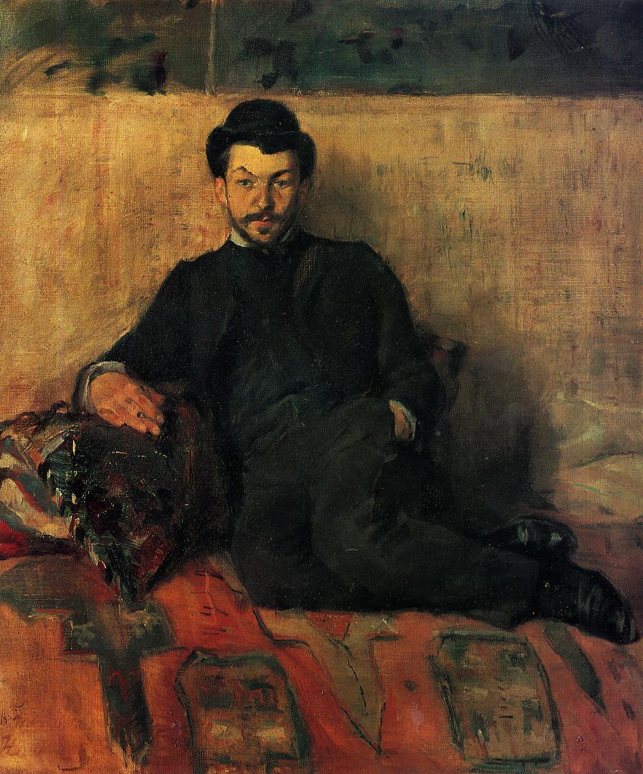 missfolly:  Portrait of Gustave Lucien Dennery, by Henri de Toulouse-Lautrec, 1883 