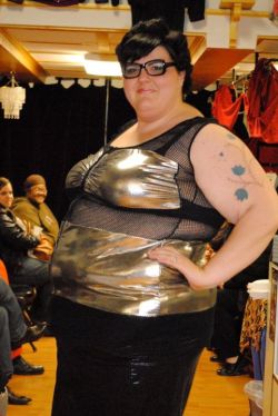 brendakthedonutgirl: fatfromtheside:  27 years old, size 28 On the runway modeling Size Queen designs.  If you told me in high school that my fat, beautiful ass could do these things, I would have rolled my eyes.  But I’m so happy to be walking the