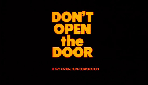 dont open the door