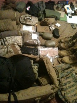 deploymentdiary:  All his gear ready to be packed up |: 