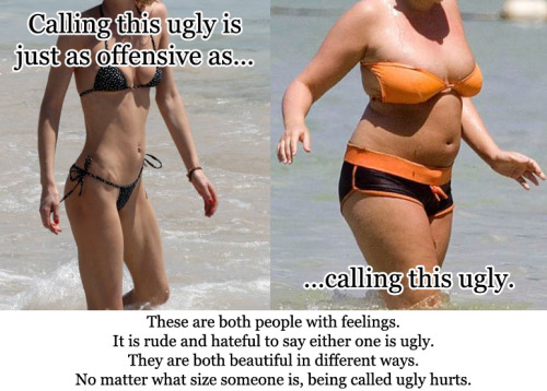 Exactly. People need to learn that no matter what, natural bodies, skinny, chubby, round, slim, are 