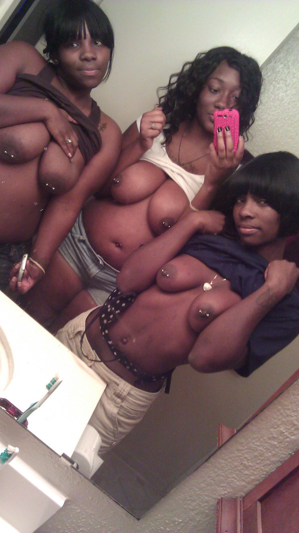 telvi1:  Id like to locked in the bathroom with these three hot pierced nippled babes!