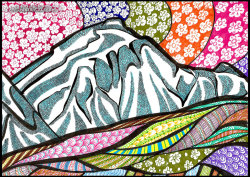 fuckyeahpsychedelics:  “Hipster Mountain” by dariagallery 