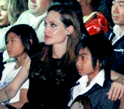 Angelina Jolie and Brad Pitt take their little ones to see a performance of Cirque du Soleil’s Micha