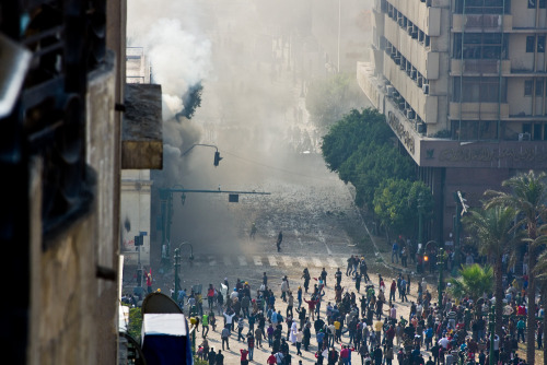 aljazeera: In Pictures: Tahrir square burns | Nine people have been killed and over 300 wounded in T