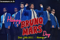 brunomarsthai-blog:  @BrunoMars Happy BRUNO MARS Day - Dec 19th 2011 - Hawaii  