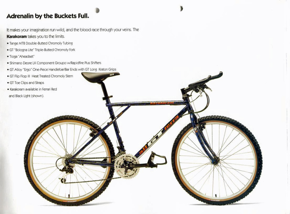 Vintage Original 1993 GT Bicycle Catalog 