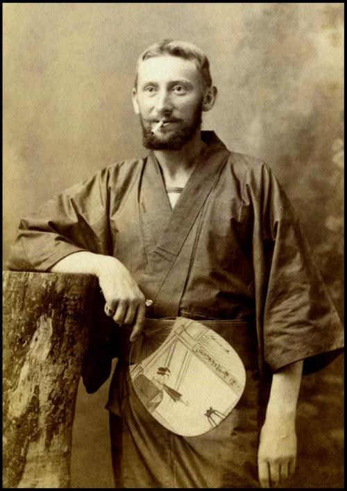 Smoking Gaijinca. 1885-1890photographed by Kenzo TamotoHakodate, HokkaidoI HATE the word gaijin as u