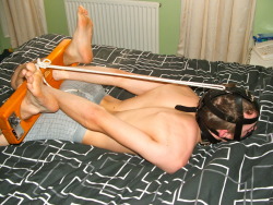 kazukiwolf:  Some of my work as a top, hogtied in stocks 