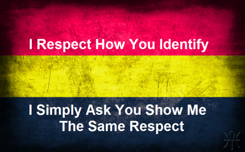 knowhomo:  LGBTQ* Identity, Pride and Expression Respect: Another Word for Equality (flag backdrop b