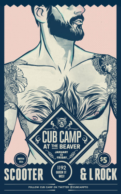 homocomix:  January’s CubCamp poster, drawn
