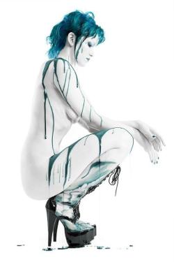 darkkaart:  Blue Drip. Full Body.by ~Ryo-Says-Meow