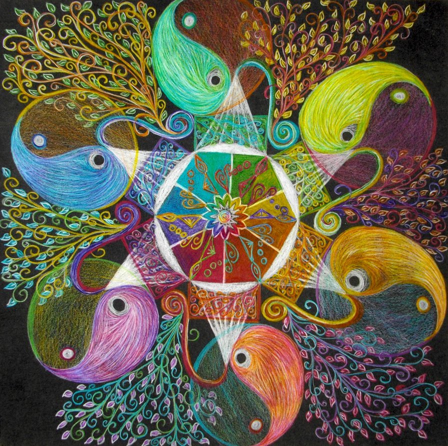 hippiehideout:  “Mandala28” - hadas64 
