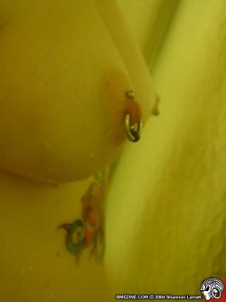 nice double nipple rpiercings!