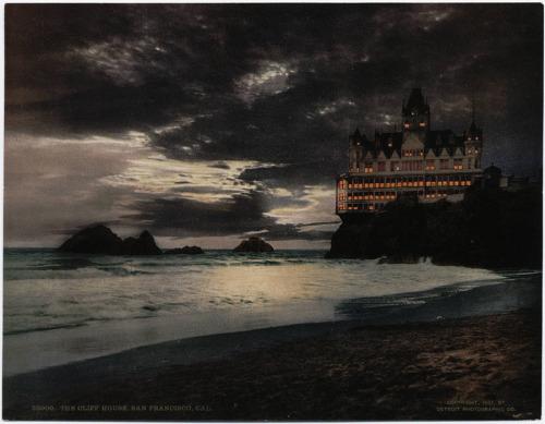 musicistheart:  Cliff House at night   Looks like something from a Wes Anderson film.