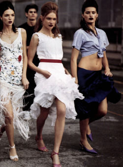 Mariacarla Boscono, Natalia Vodianova, And Isabeli Fontana By Bruce Weber For Vogue
