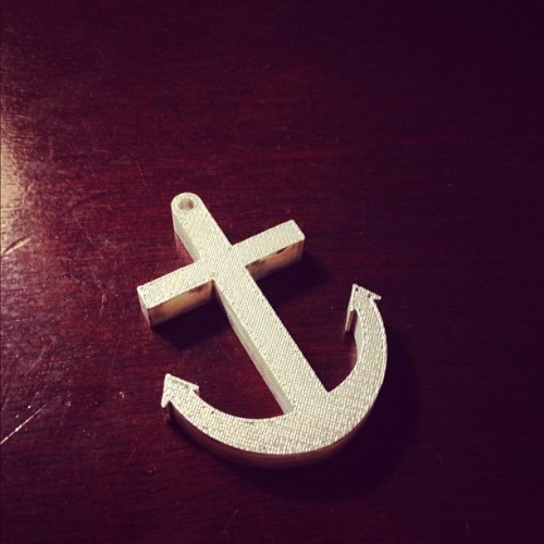 Anchor ornament I made in drafting class(: (Taken with instagram)