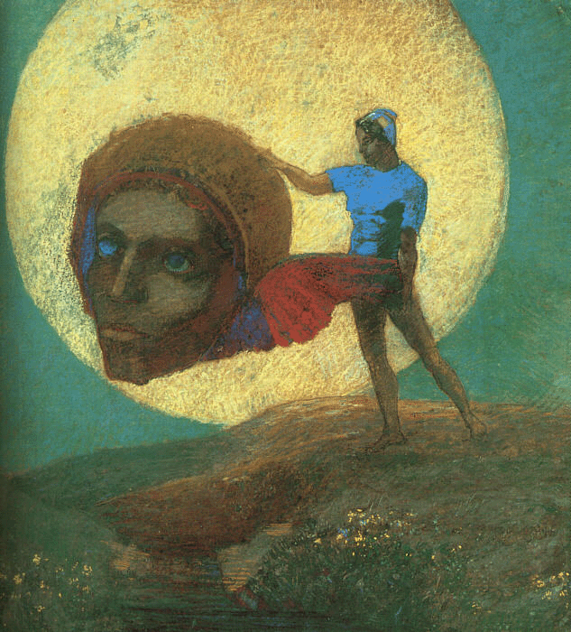 screamingwhores:  The Fall of Icarus by Odilon Redon 
