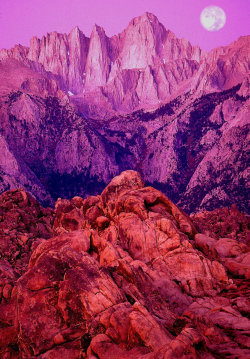 pyrrhic-victoria:  Eastern Sierra Moonset