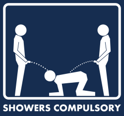 homosigns:  Showers Compulsory 