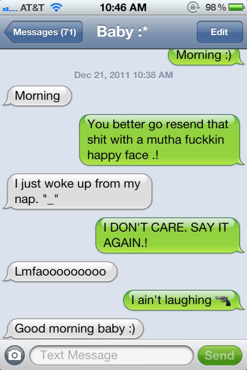 I AIN’T LAUGHING.
