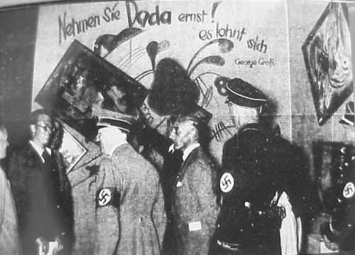 frauholle: “1937 Adolf Hitler’s visit to the “Entartete Kunst”, meaning &ldq
