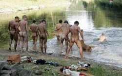 Naked guys in groups
