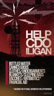 Relief goods may be dropped off at the Mu Sigma Phi Hut at the University of the Philippines College of Medicine.
Or at any organization of your choice, just make sure that their relief ops are legit.