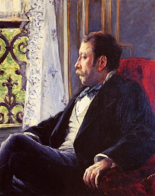 poboh:  Portrait of a Man, Gustave Caillebotte. French Impressionist Painter (1848-1894) 