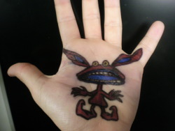 foglicious:  bored so I drew ICKIS from Ahh! Real Monsters on my hand. 