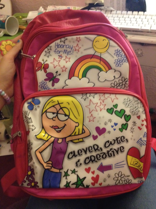 daddyluvsme:my new lizzie mcguire backpack