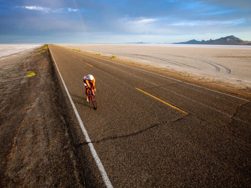 bangified: Biking the Salt Flats, Utah Photograph by Mike Schirf