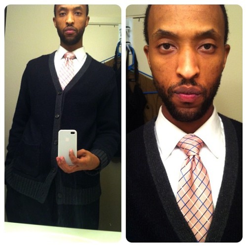 #ootd #wdywt cardigan moves for the day x pink tie (Taken with instagram)