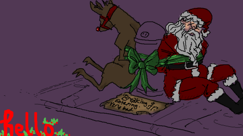 slipstreamborne: Some Christmas-themed drawings from pchats past. (Still damned proud of that nativi