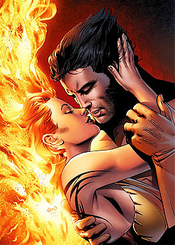 Porn photo  Couples of X Jean Grey and Wolverine 