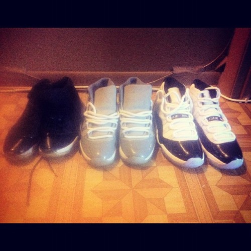theholykaron:  My Jordan 11s Collection: Space Jams, Cool Greys, & Concords. THE TRILOGY (Taken with instagram)  More power to you, but I can’t fuck with them J’s, although back in the day the greys was hittin
