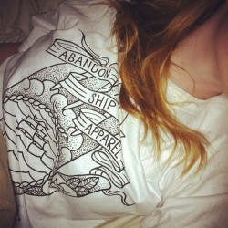 Good morning. Slept in my @abandonshipapparel