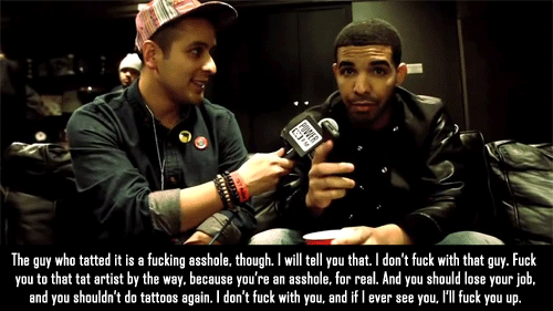 allthingsaubrey:  PAHAHAHAHAHAHA.  Haha @ Drake fucking somebody up.