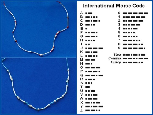 truebluemeandyou: DIY Morse Code Bracelets. Reblogging not because I made these (with the tutorial b