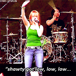 cmon-letsplay-blog:  Hayley dancing Low (Flo Rida) on the stage. 