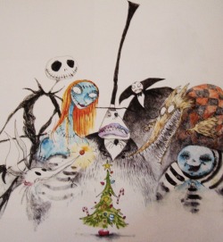 fuckyeahtimburton:  Nightmare Group, 1994Pen &amp; ink, watercolor, colored pencil, pencil 